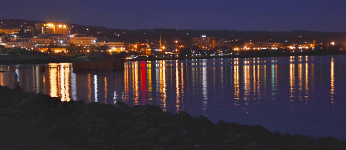 Duluth at night